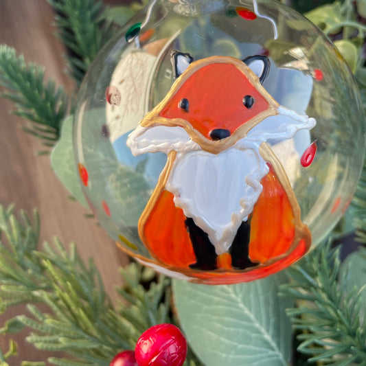 Fox~ Large Glass bauble