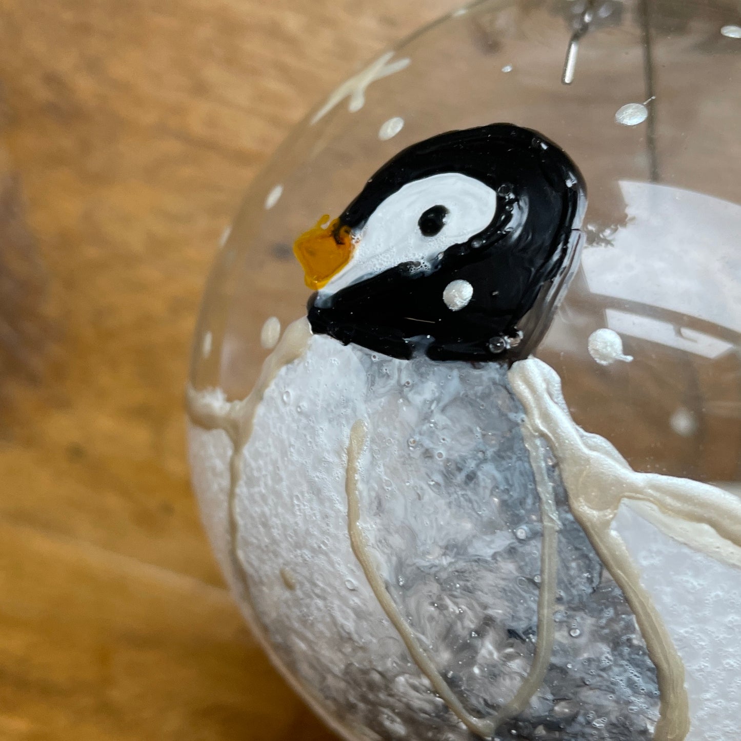 Penguin (side facing)~ Large glass bauble
