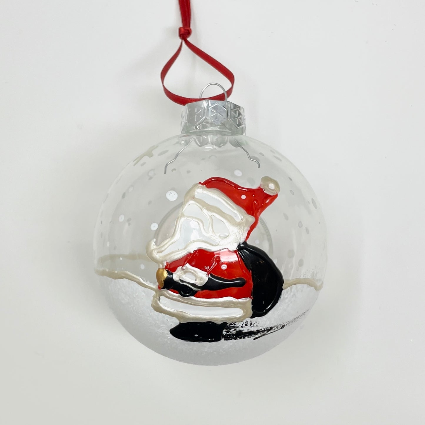 Santa~ Large glass bauble