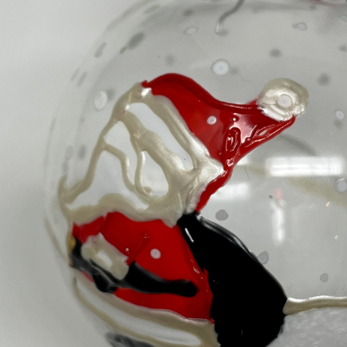 Santa~ Large glass bauble