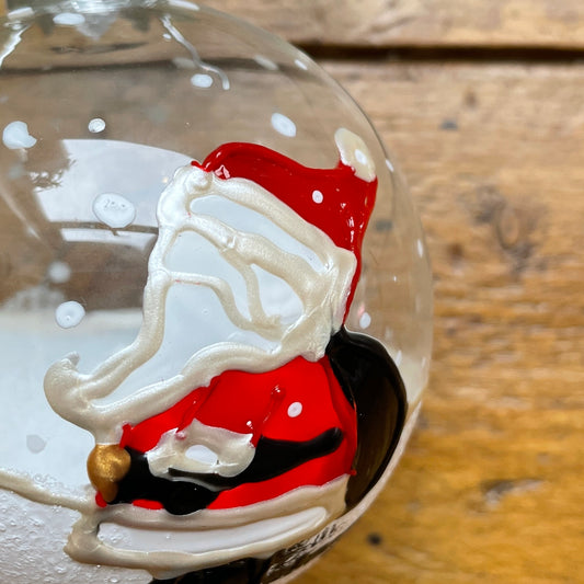 Santa~ Large glass bauble