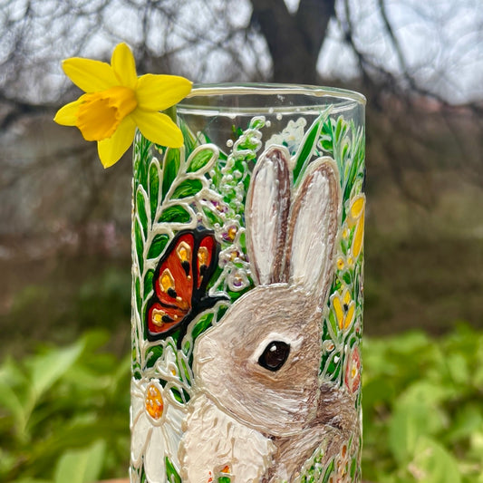 Little bunny~ One of a kind small vase