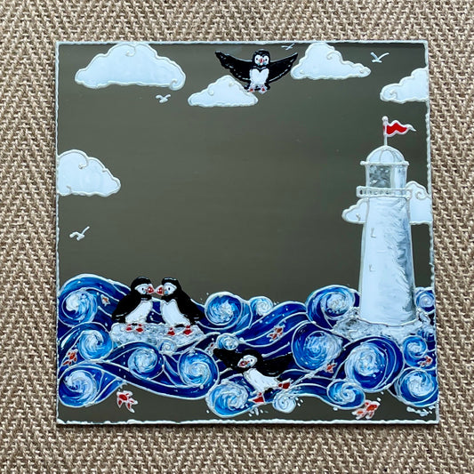 Seaside puffins~ Mirror