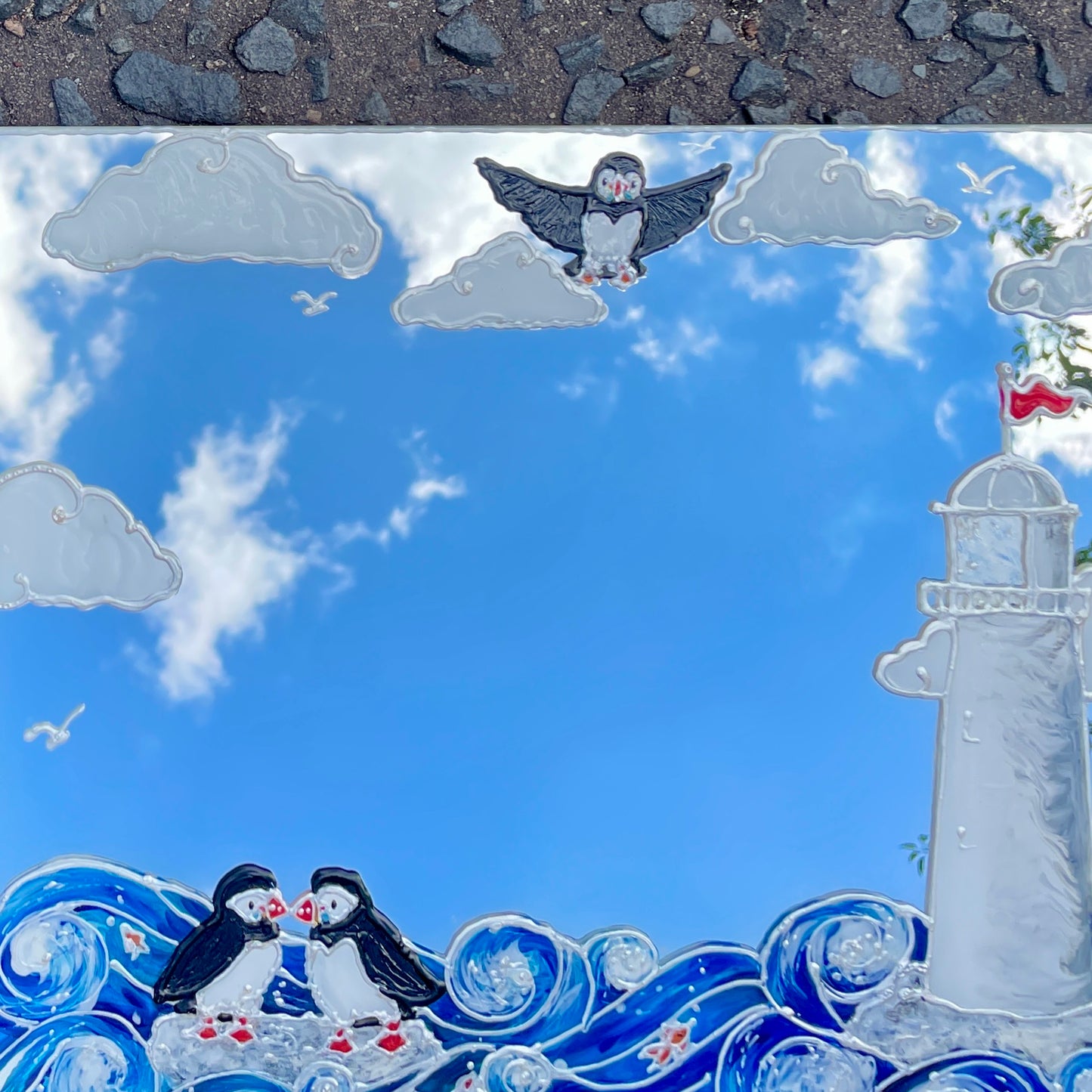 Seaside puffins~ Mirror