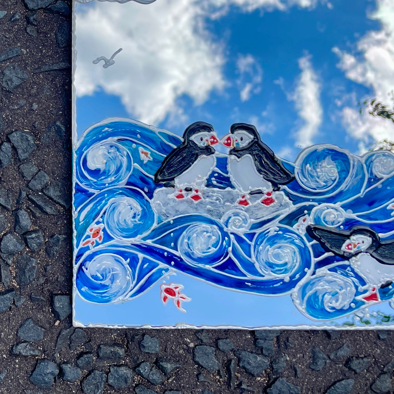 Seaside puffins~ Mirror