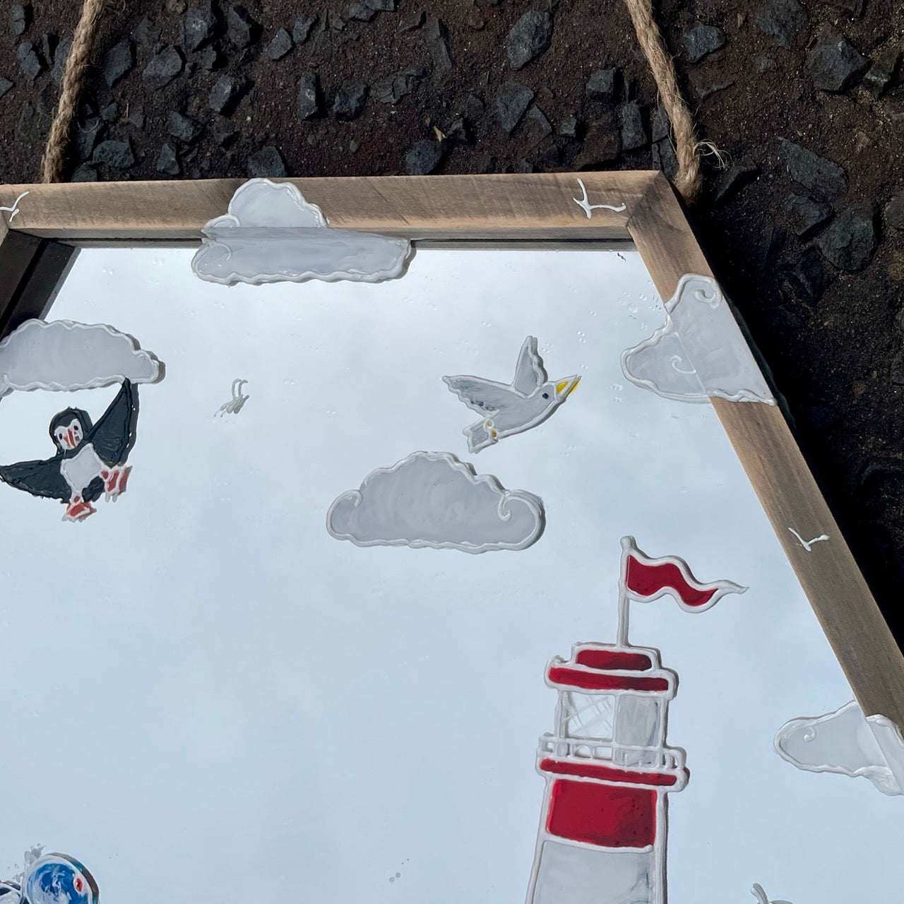 Seaside~ One of a kind mirror