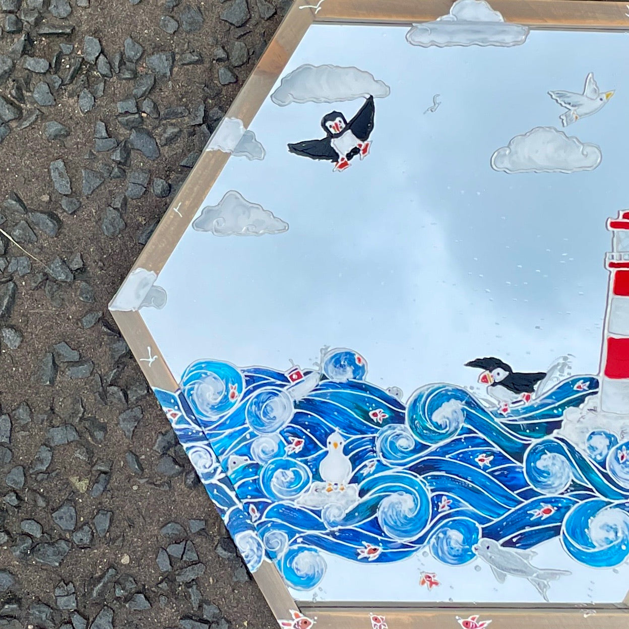 Seaside~ One of a kind mirror