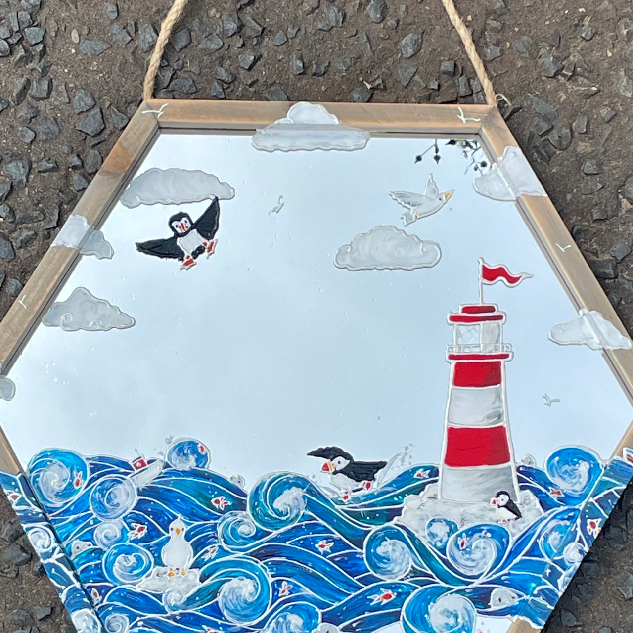 Seaside~ One of a kind mirror