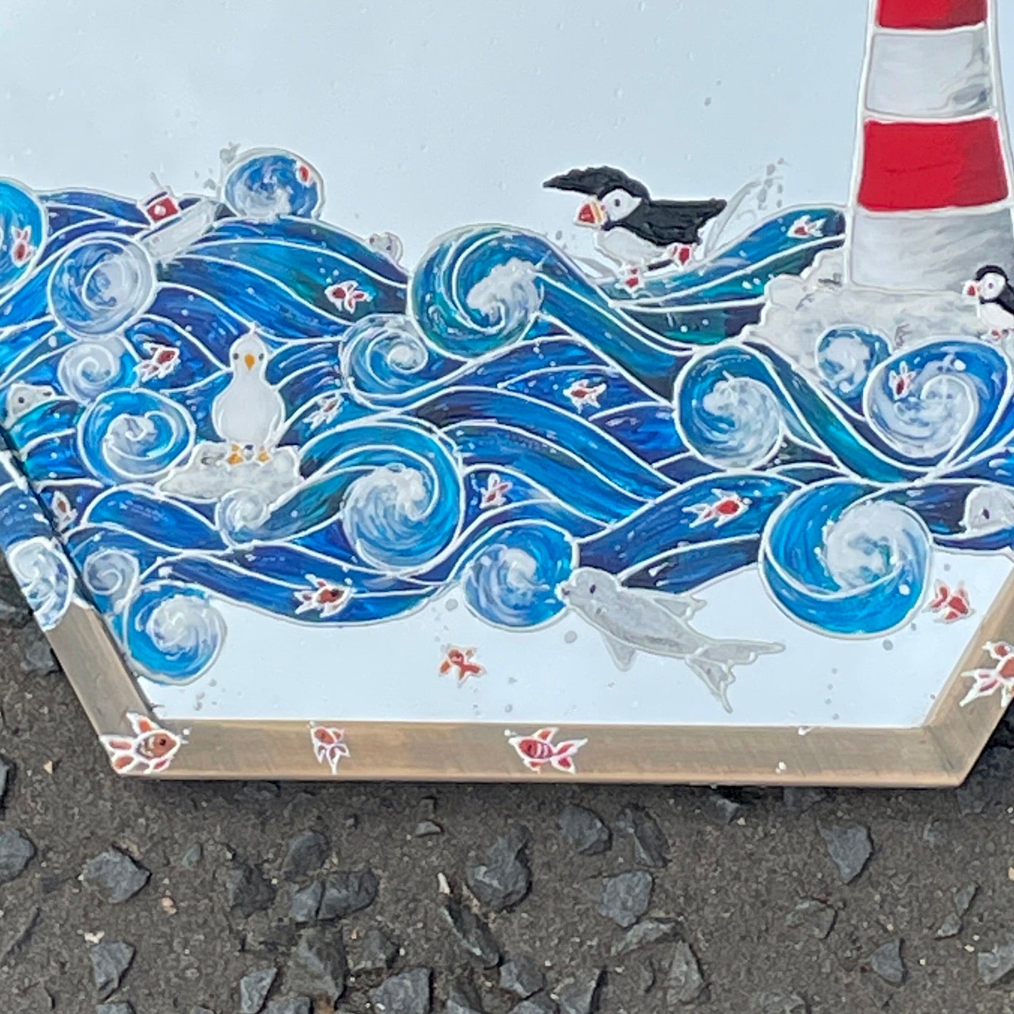 Seaside~ One of a kind mirror