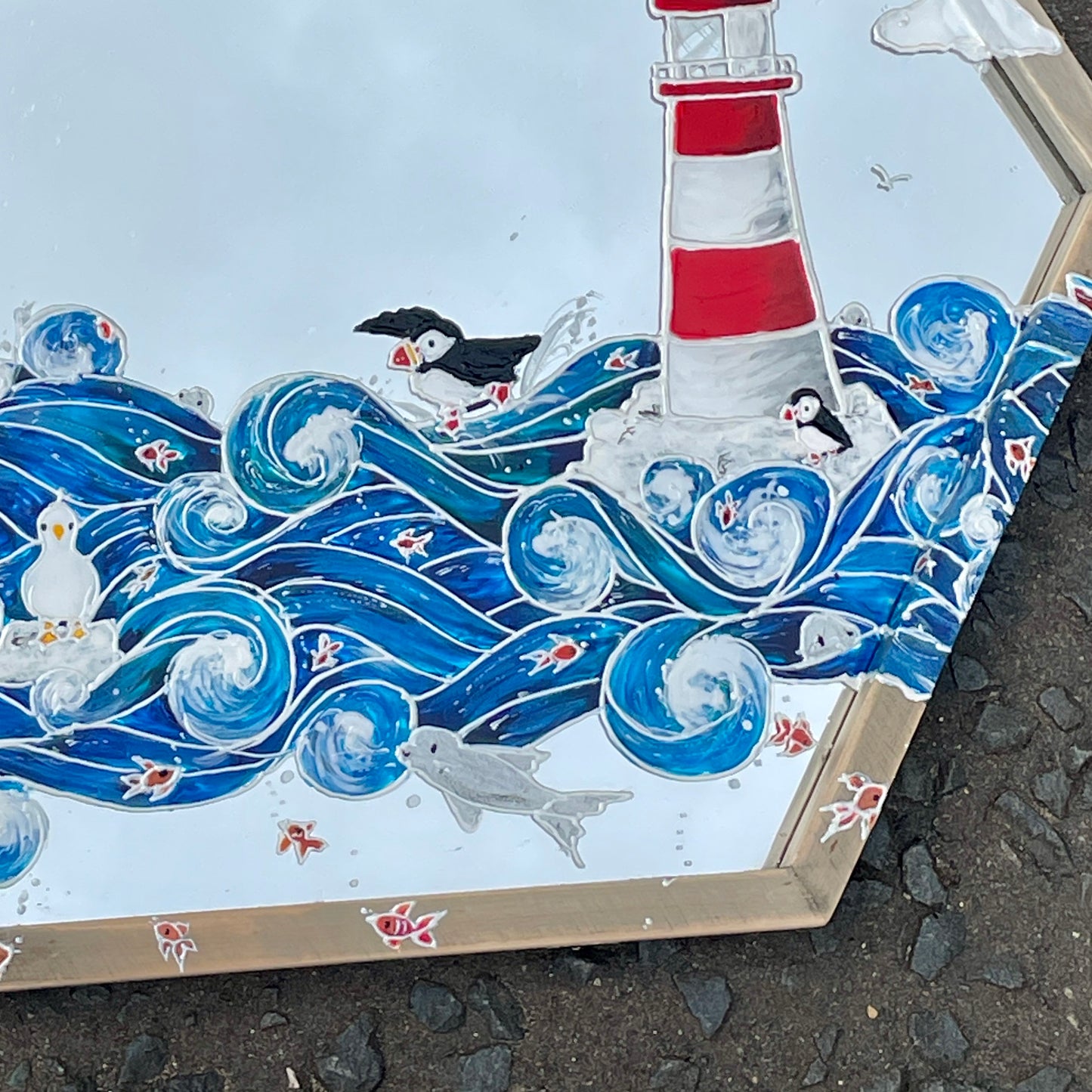 Seaside~ One of a kind mirror