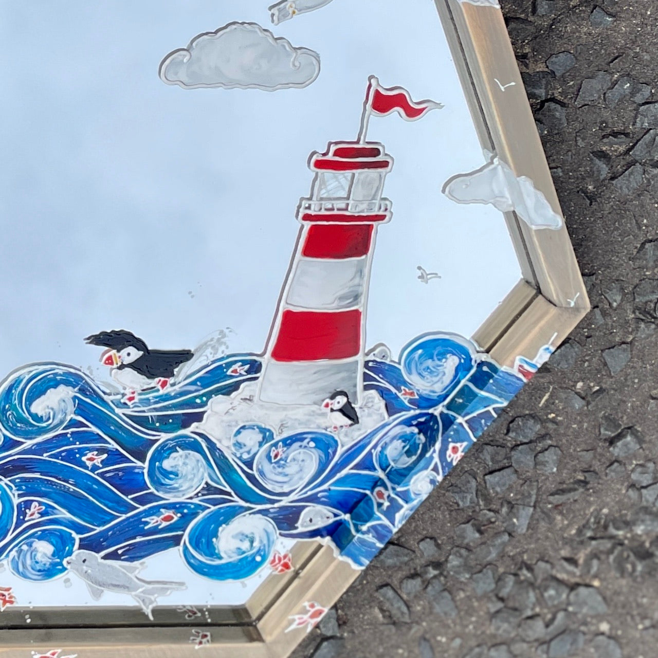 Seaside~ One of a kind mirror