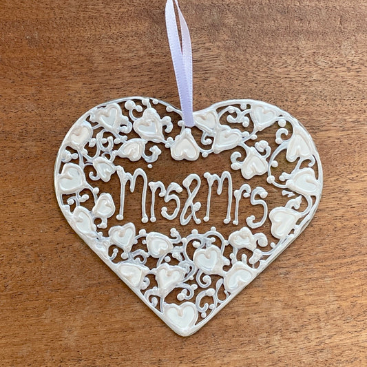 Mrs & Mrs~ Heart suncatcher