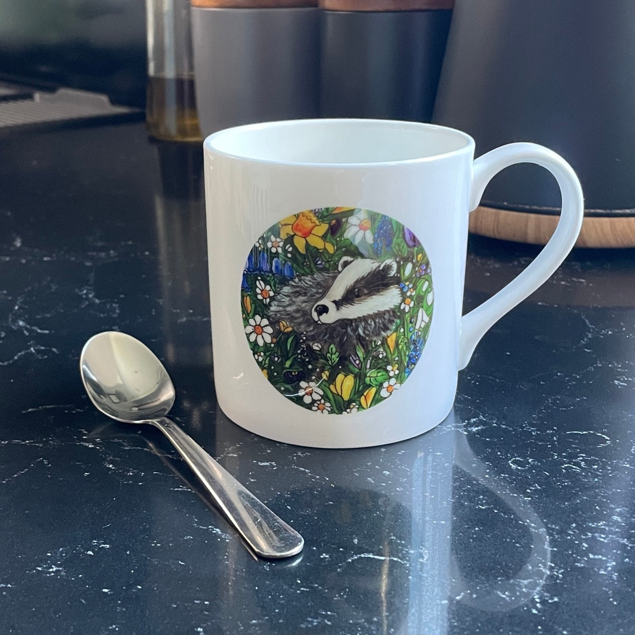 Badger~ Bone china mug