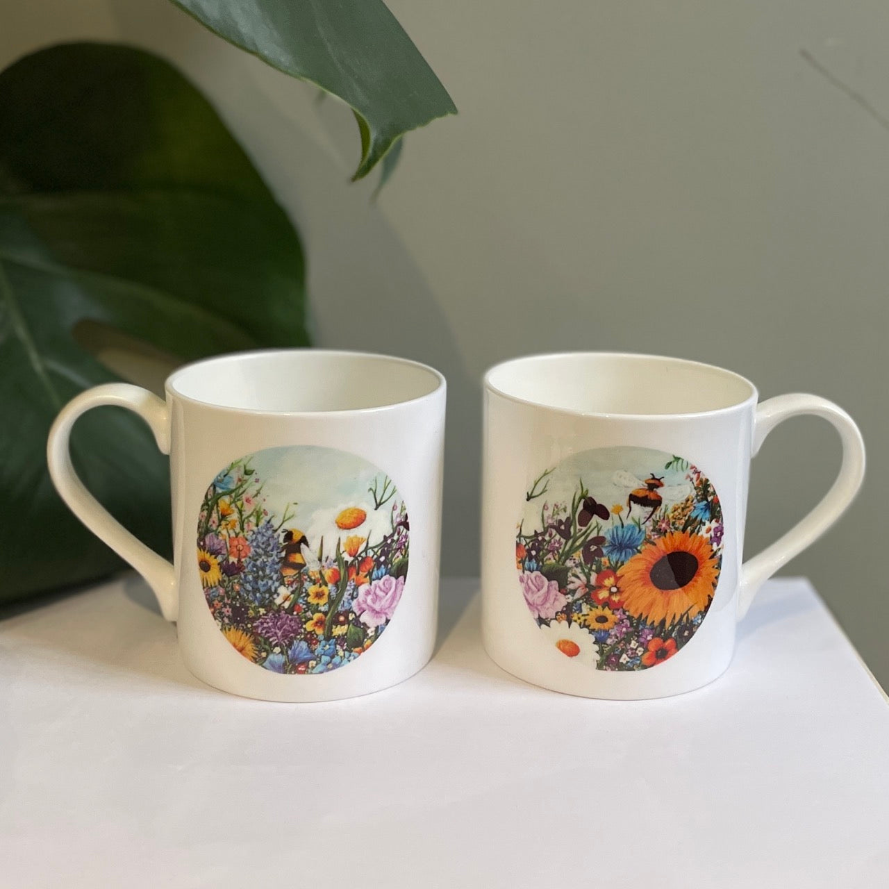 Bee colourful~ Bone china mug
