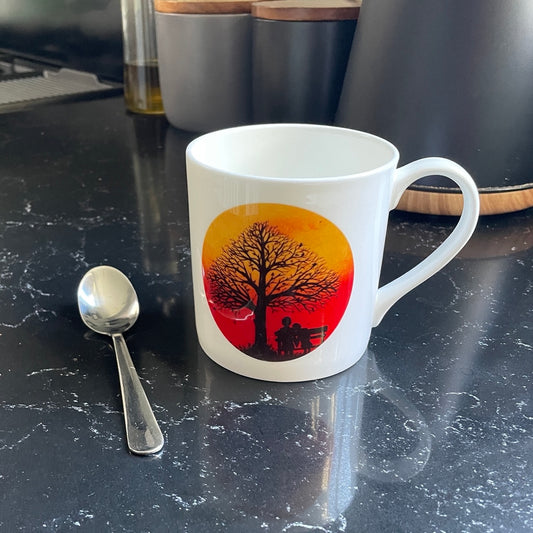 Falling~ Bone china mug