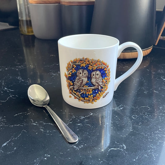 Owl~ Bone china mug