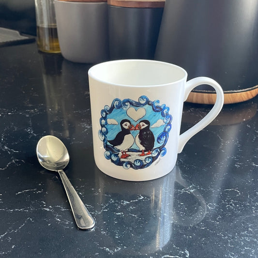 Puffin~ Bone china mug