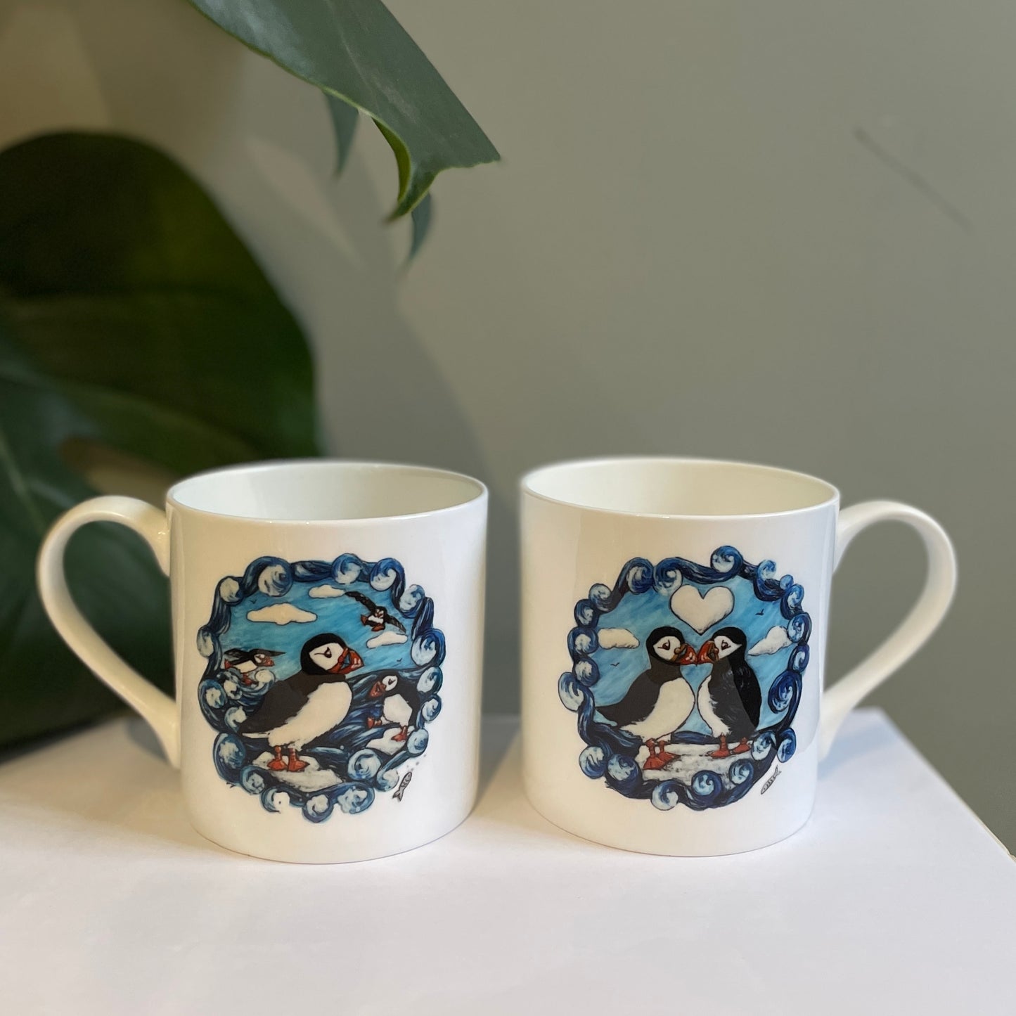 Puffin~ Bone china mug