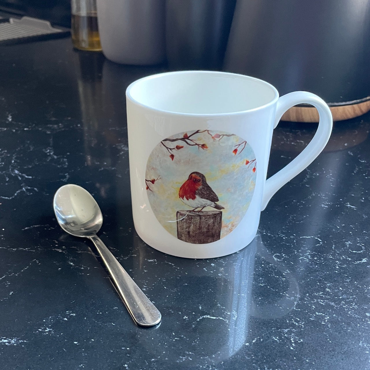 Robin redbreast~ Bone china mug