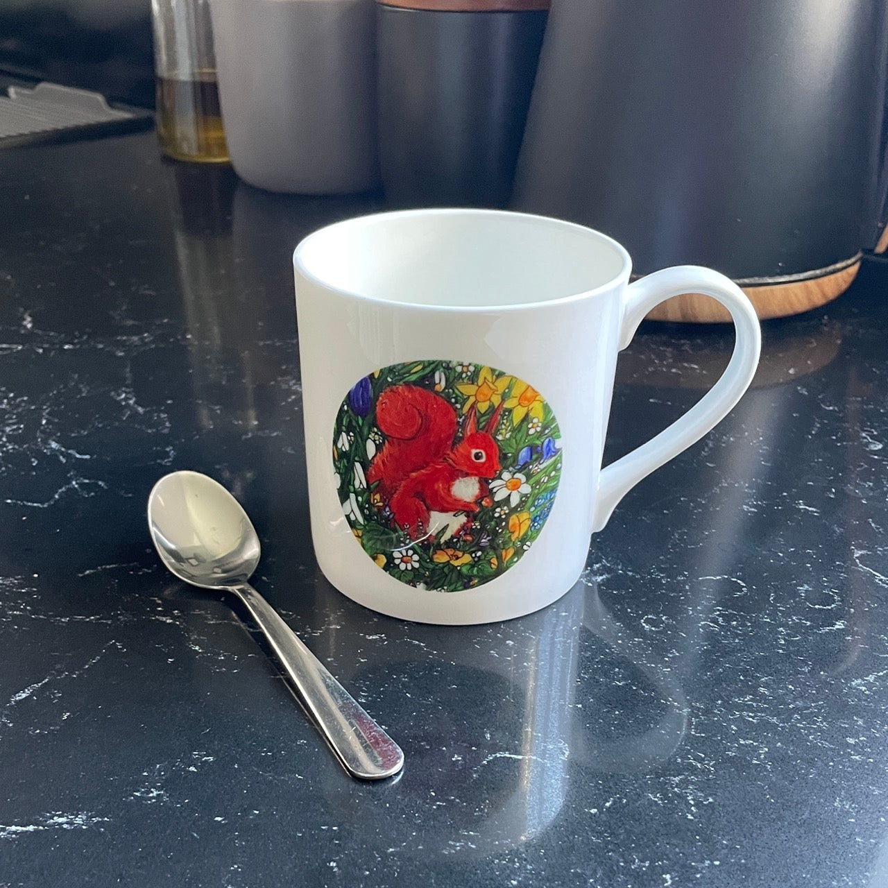 Squirrel~ Bone china mug