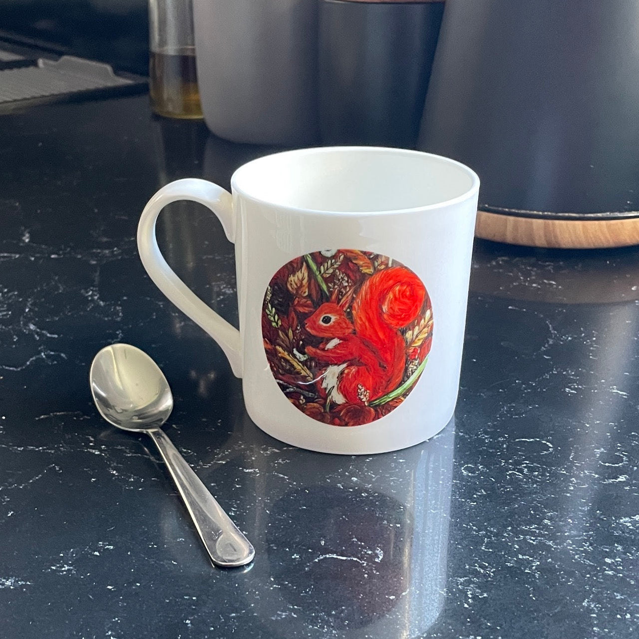 Squirrel~ Bone china mug