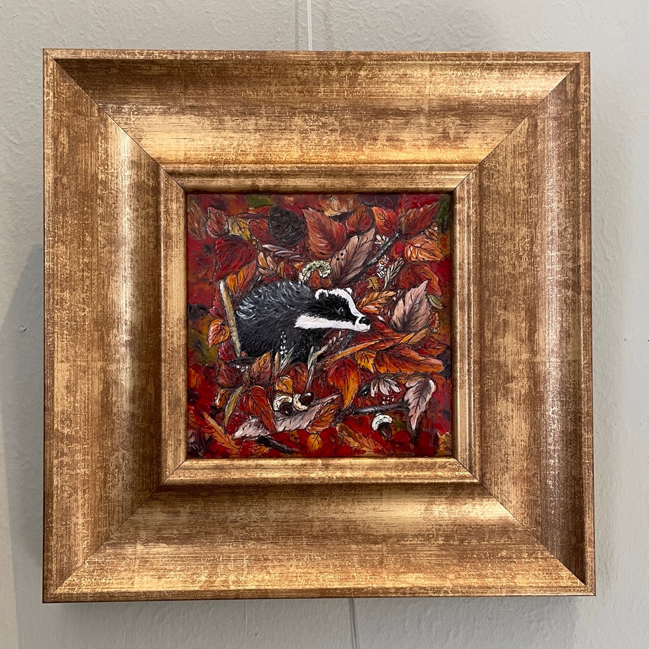 Badger in autumn~ Original painting