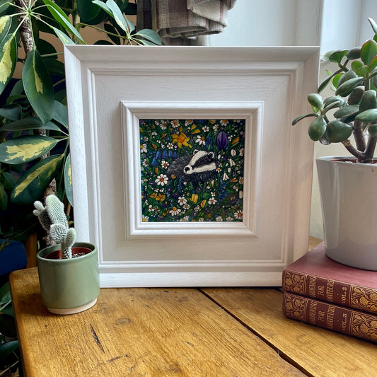 Badger in spring~ Original painting