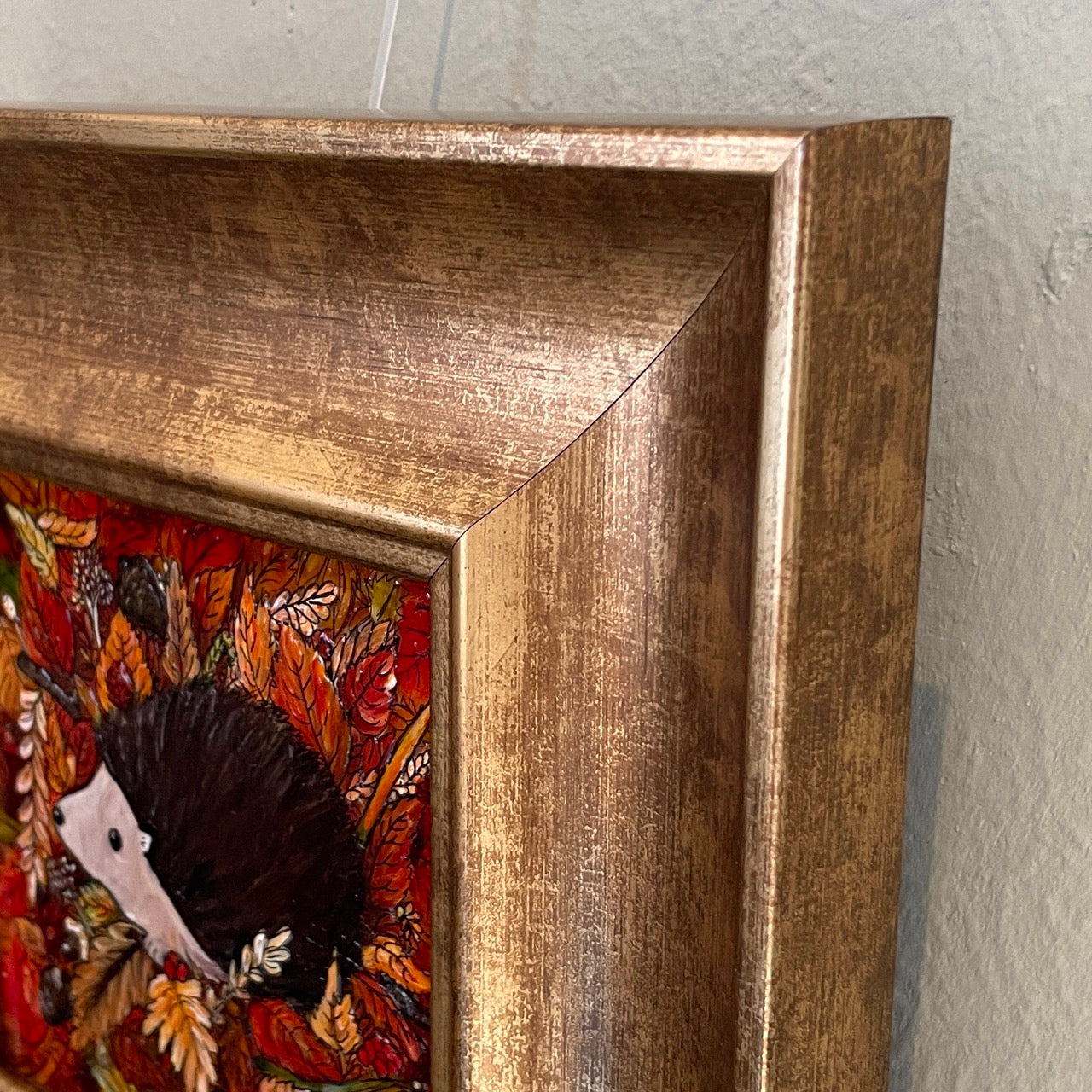 Hedgehog in autumn~ Original painting