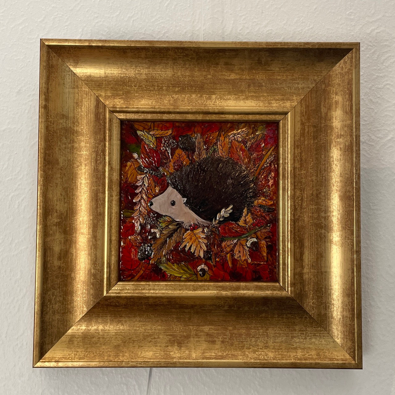 Hedgehog in autumn~ Original painting