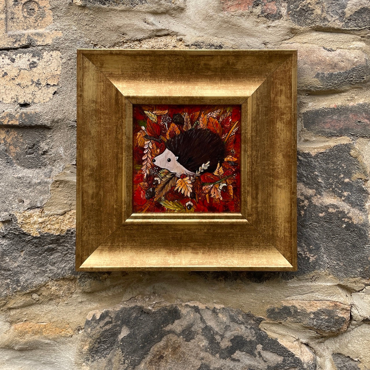 Hedgehog in autumn~ Original painting