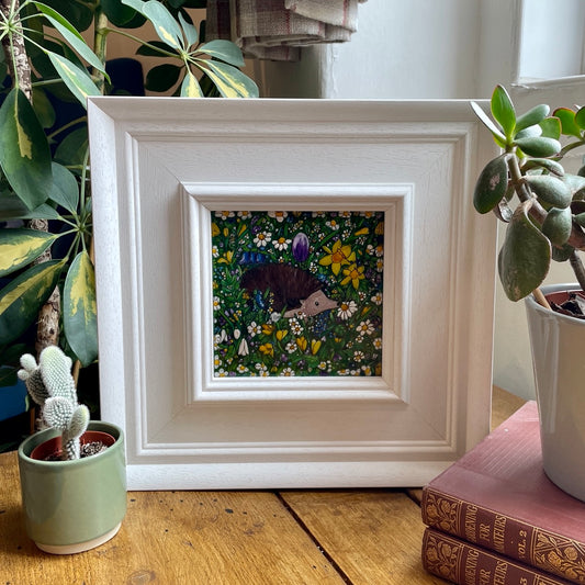 Hedgehog in spring~ Original painting