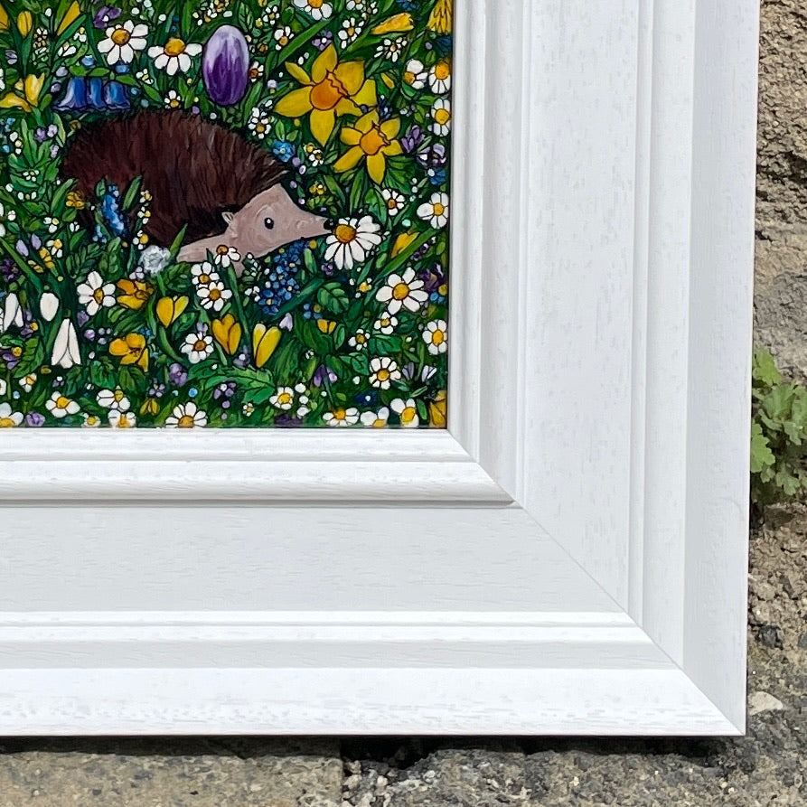 Hedgehog in spring~ Original painting