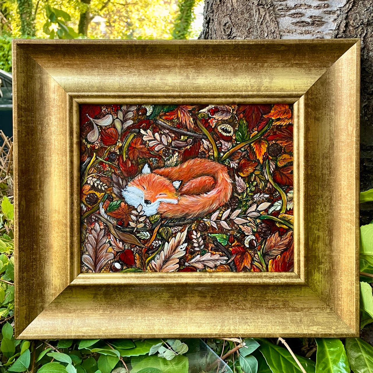 The snugly fox~ Original painting