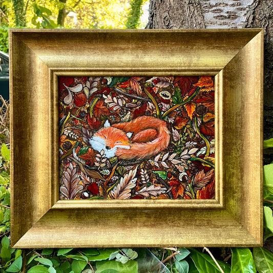 The snugly fox~ Original painting
