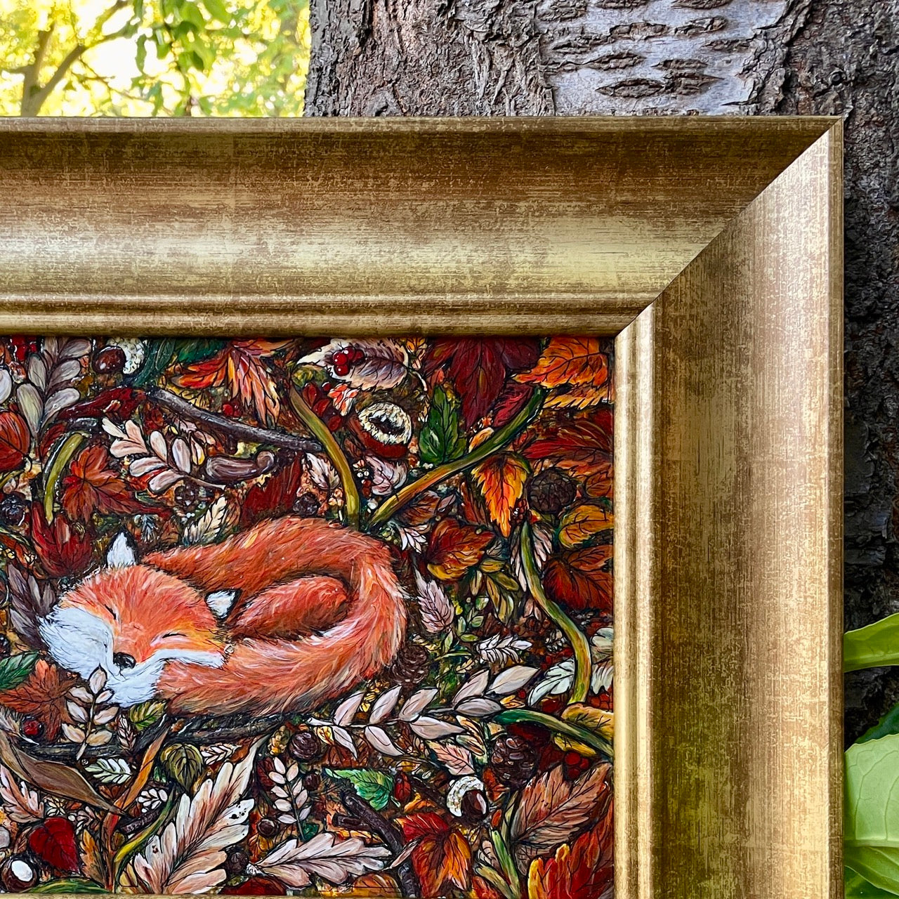 The snugly fox~ Original painting