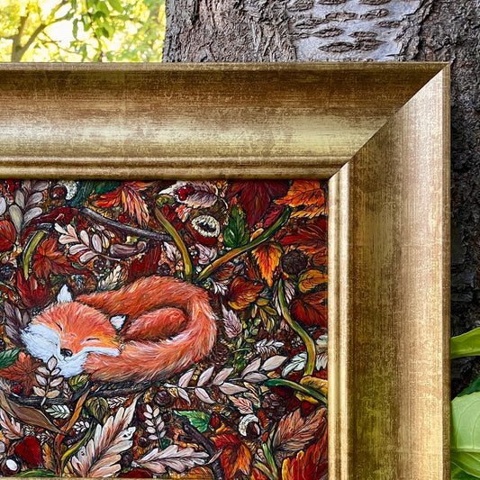 The snugly fox~ Original painting