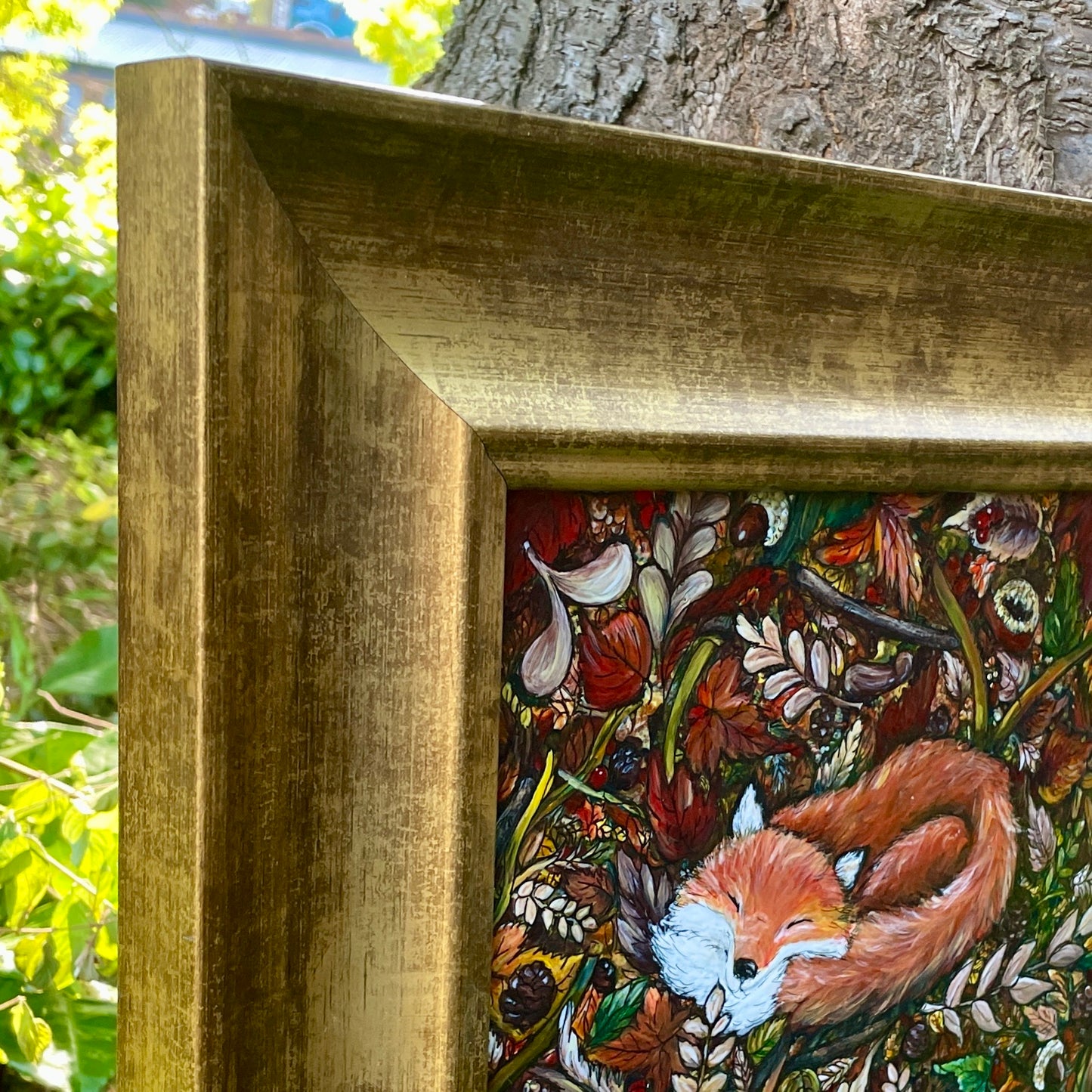 The snugly fox~ Original painting