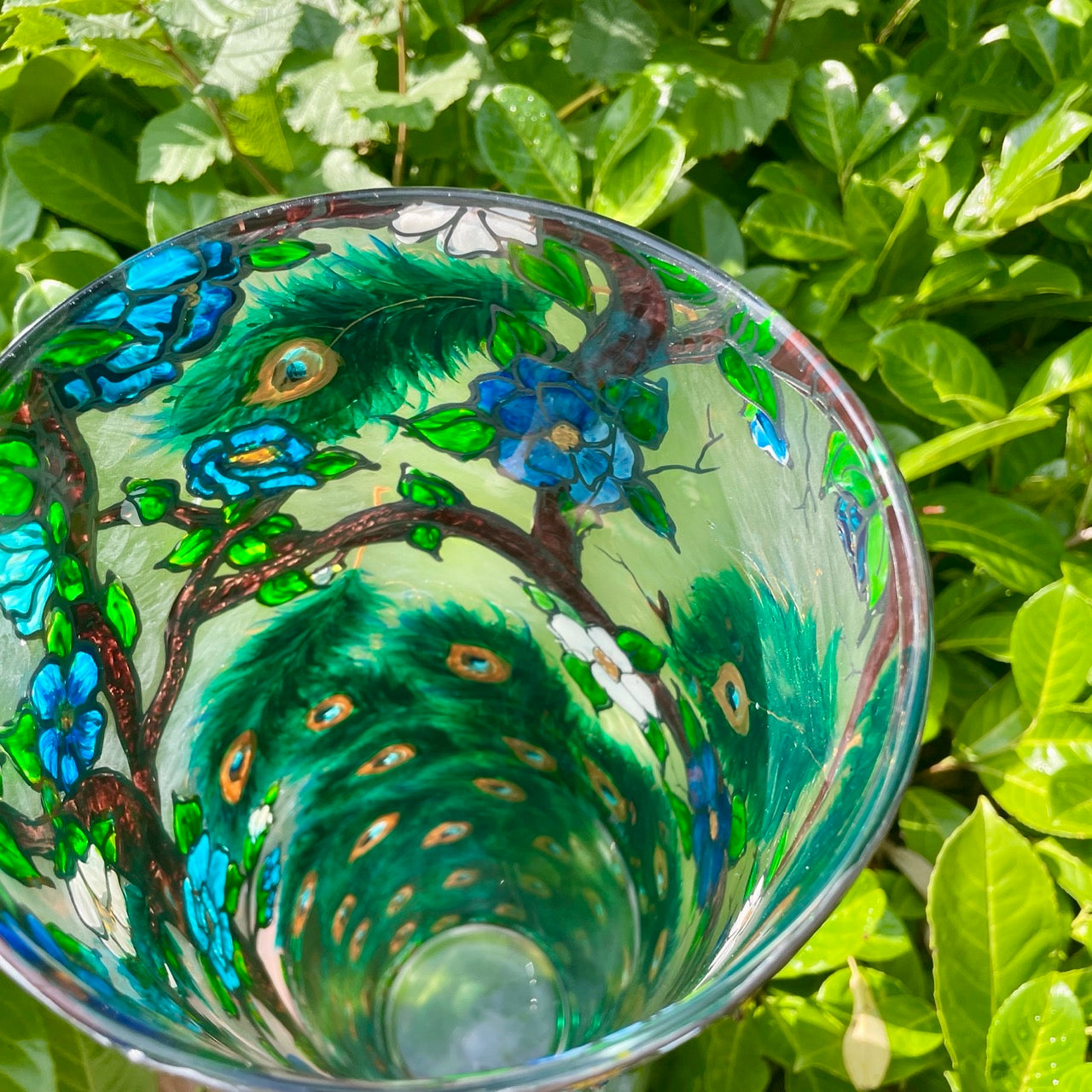 Peacock~ One of a Kind Statement Vase