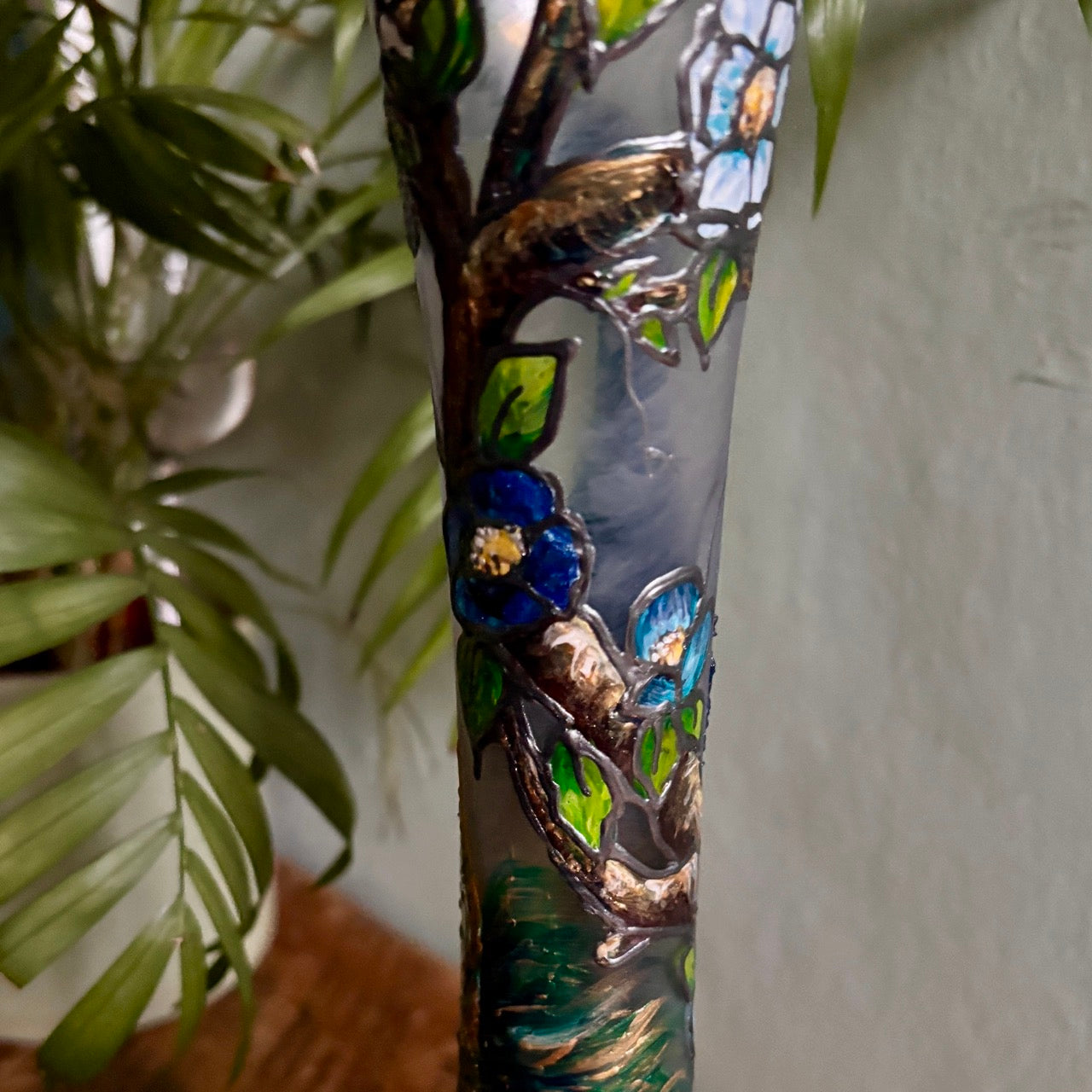 Peacock~ One of a kind vase