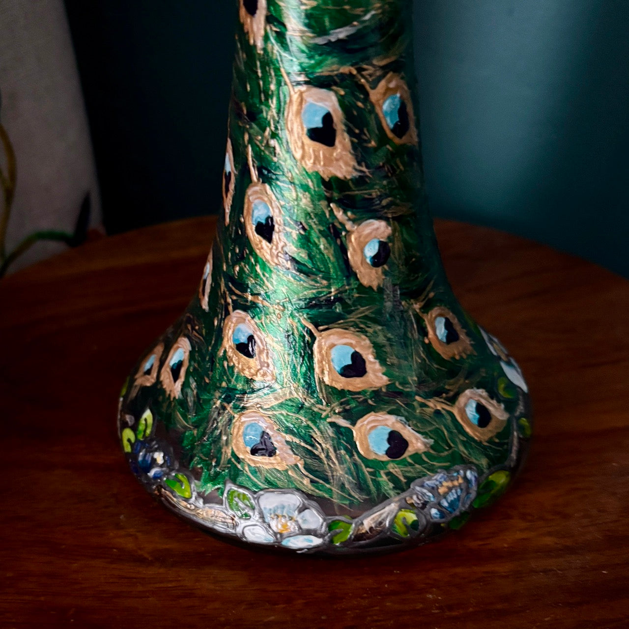 Peacock~ One of a kind vase