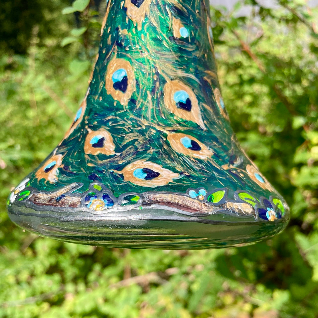 Peacock~ One of a kind vase
