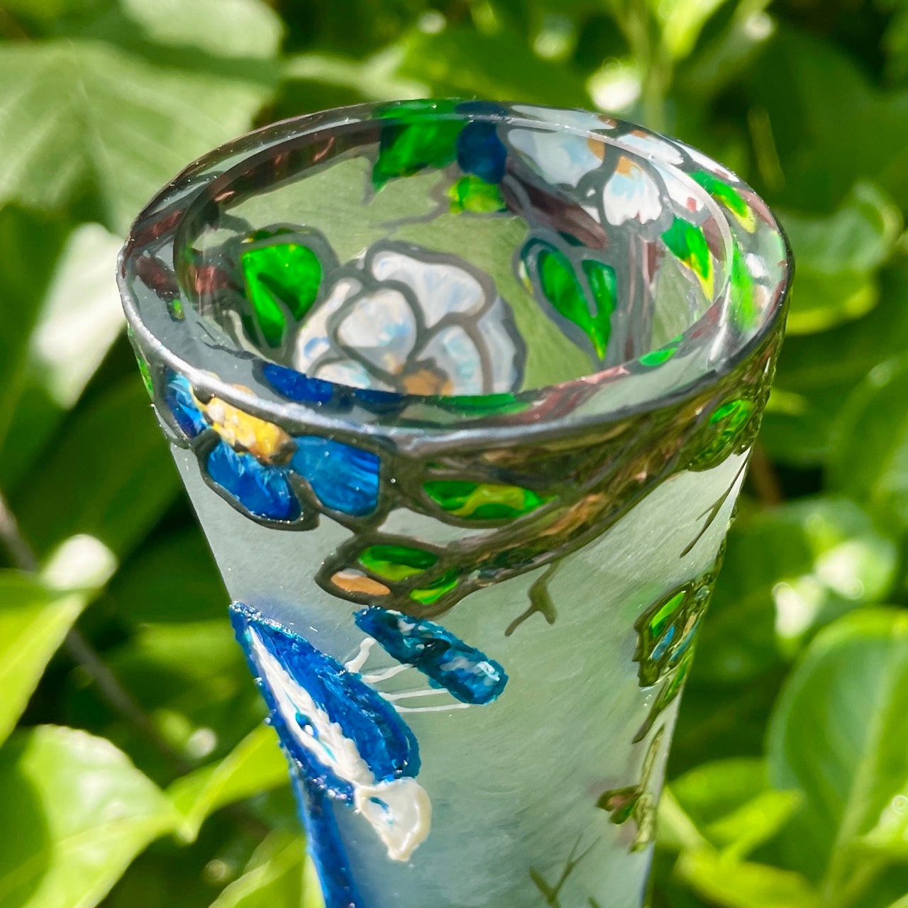 Peacock~ One of a kind vase