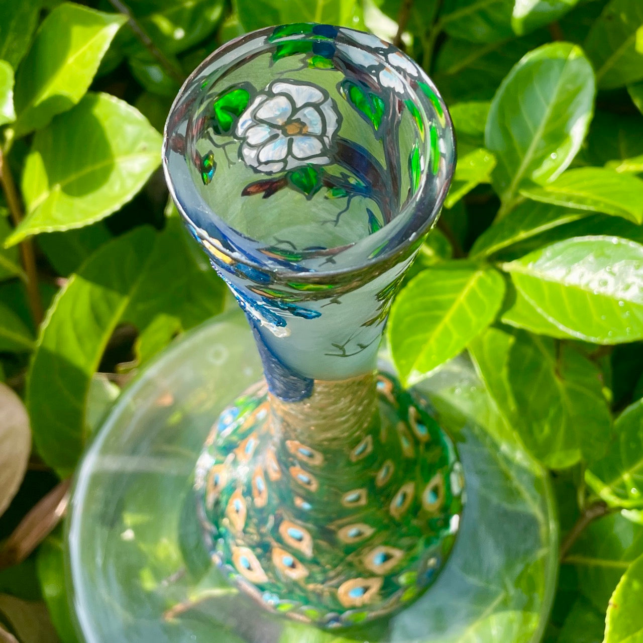 Peacock~ One of a kind vase