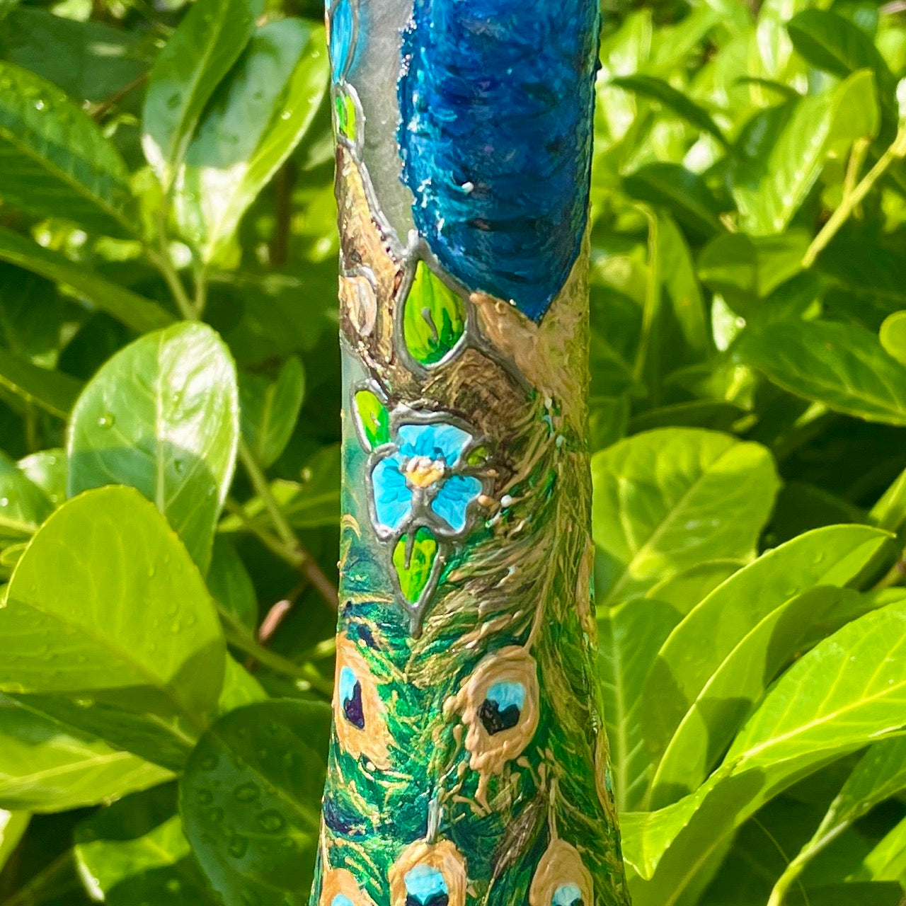 Peacock~ One of a kind vase