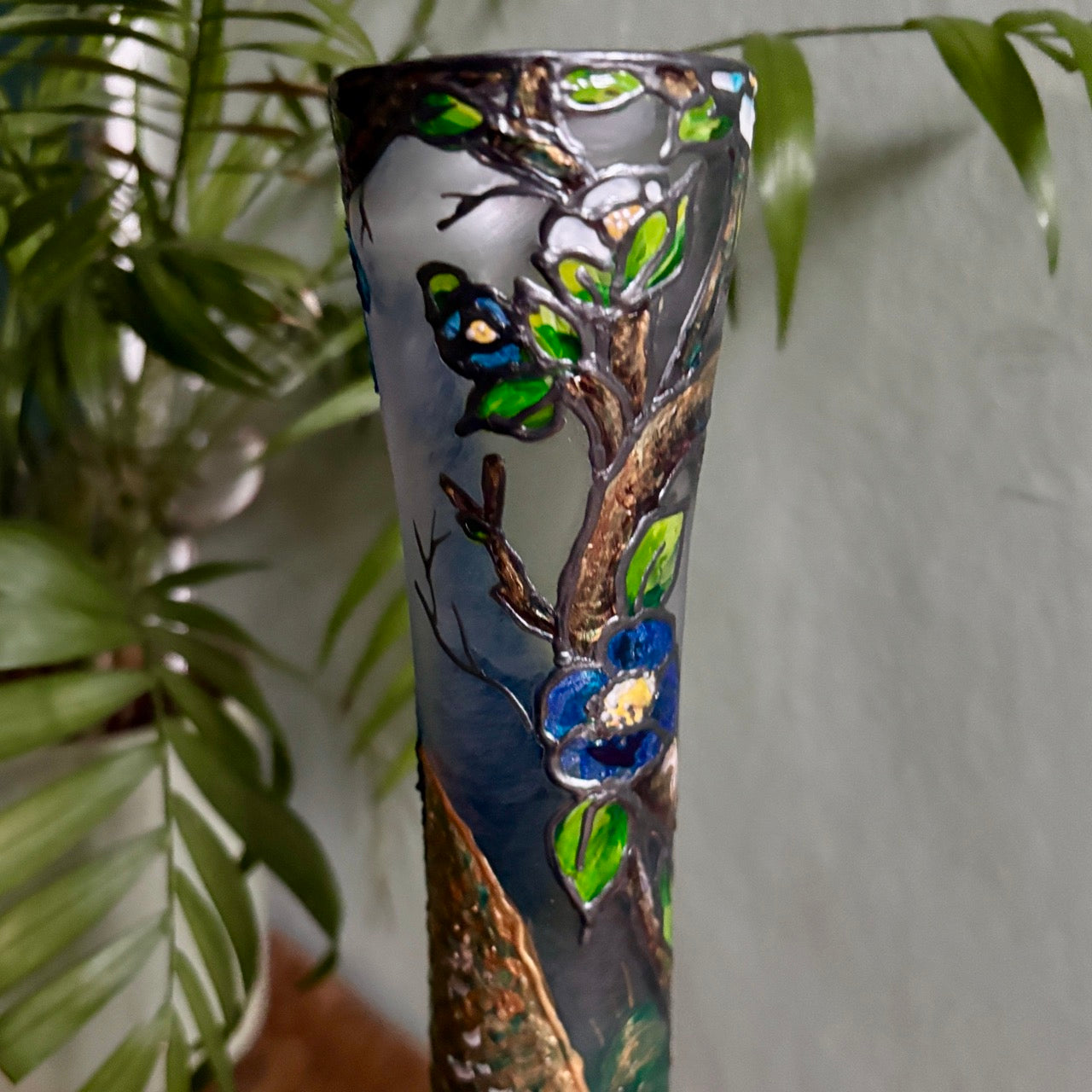 Peacock~ One of a kind vase