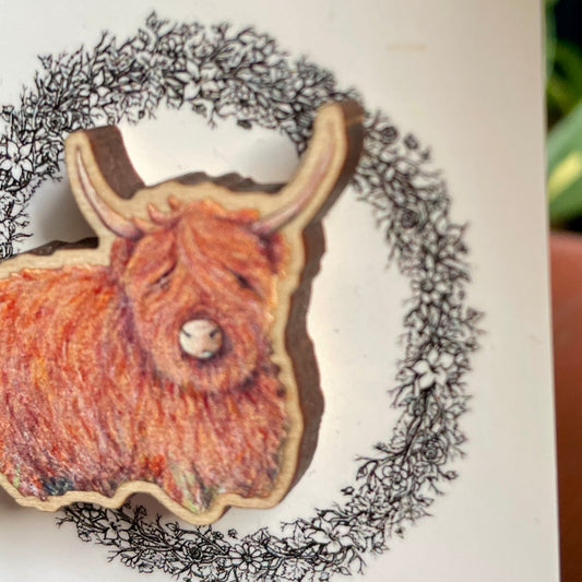 Highland cow~ Pin badge