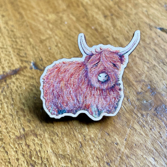 Highland cow~ Pin badge