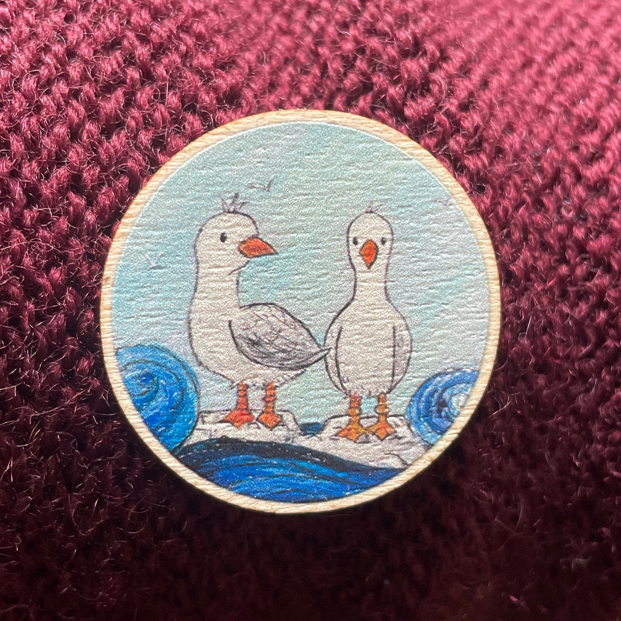 Seagulls~ Pin badge