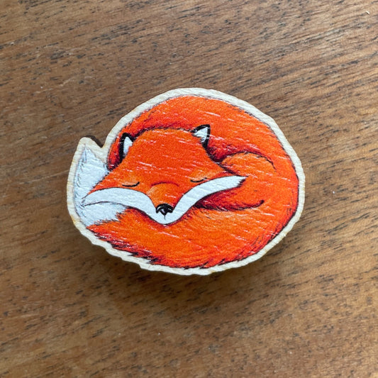 Sleeping fox~ Pin badge