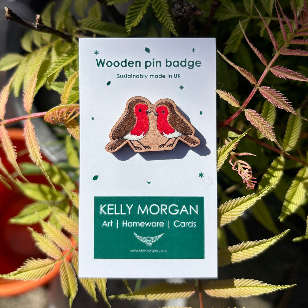 Two Little Robins~Pin badge